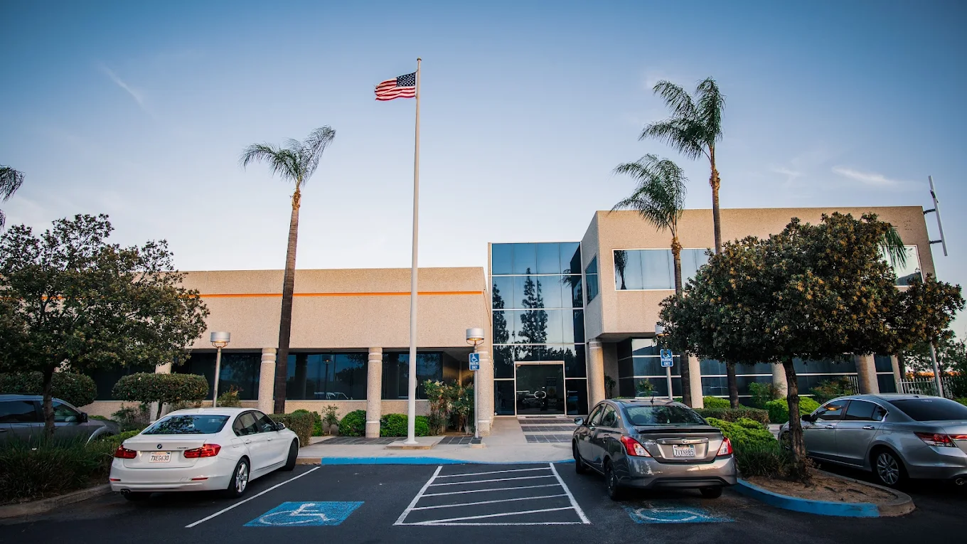 The CityWay CEDC office in San Bernardino with the American flag flying out front